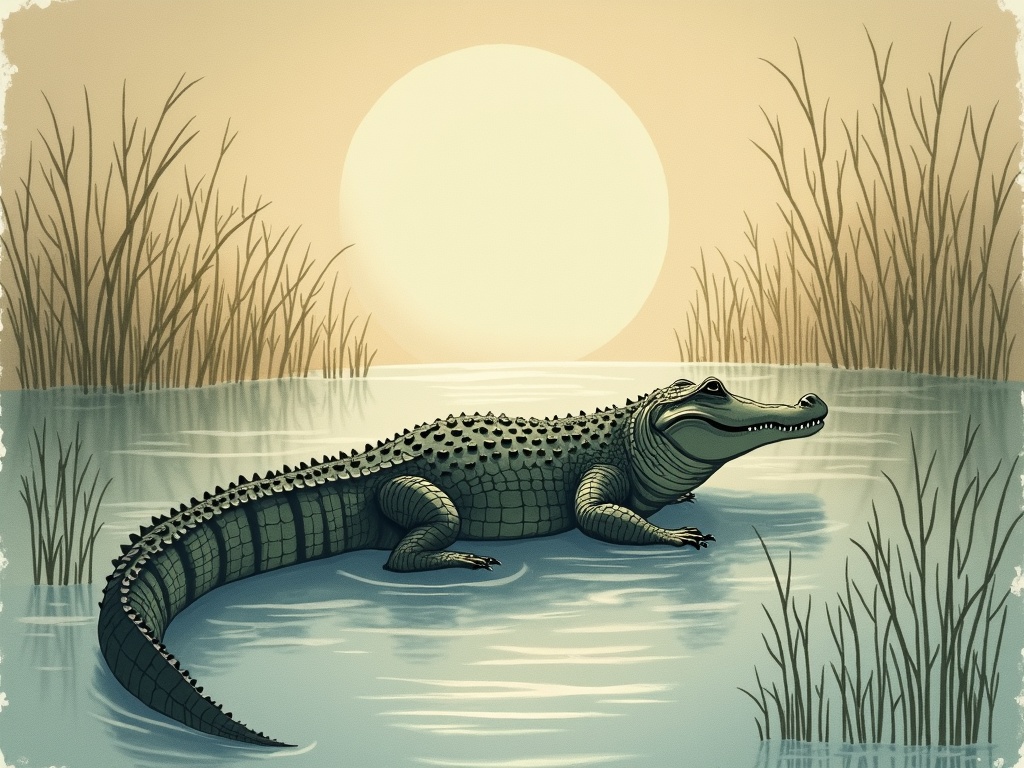 Ilustracja snu: aligator