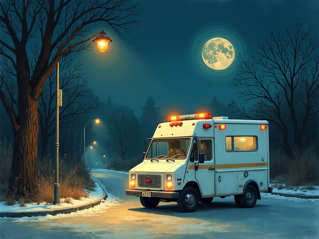 Ilustracja snu: ambulans
