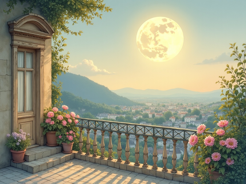 Ilustracja snu: balkon