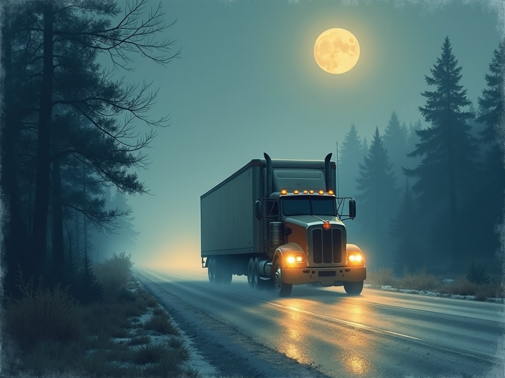 Ilustracja snu: ciężarówka