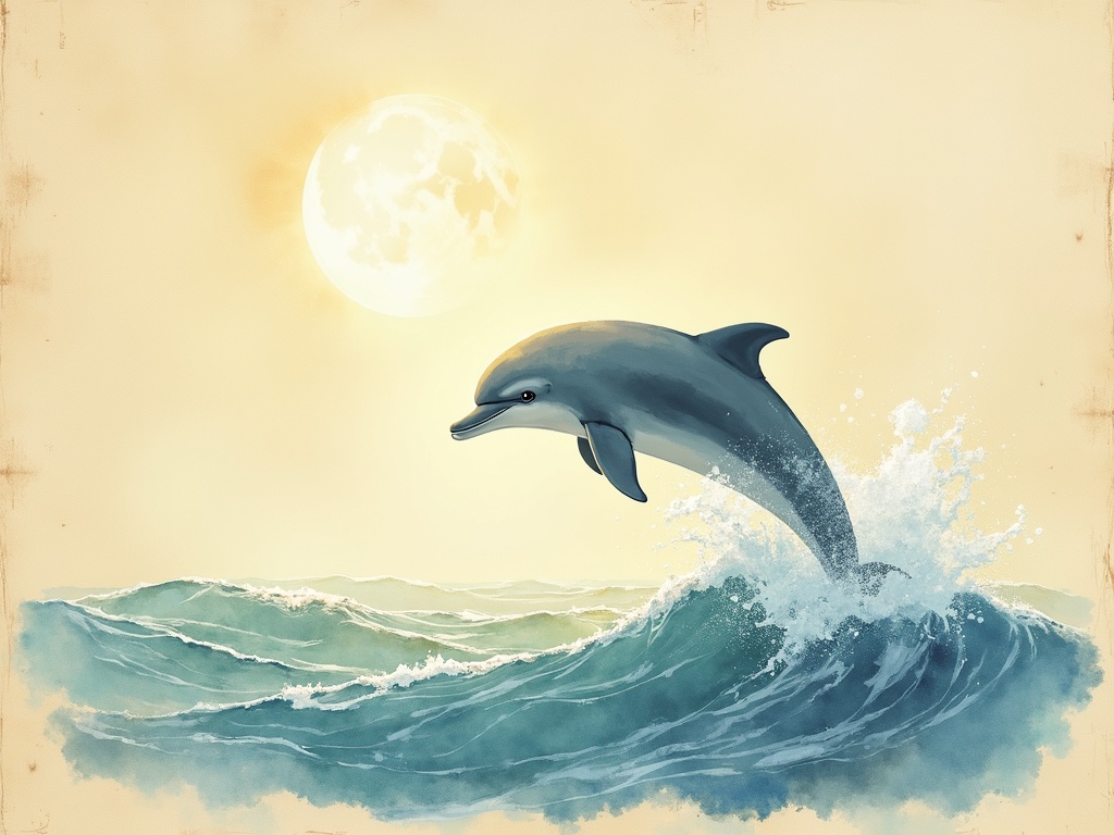 Ilustracja snu: chory delfin