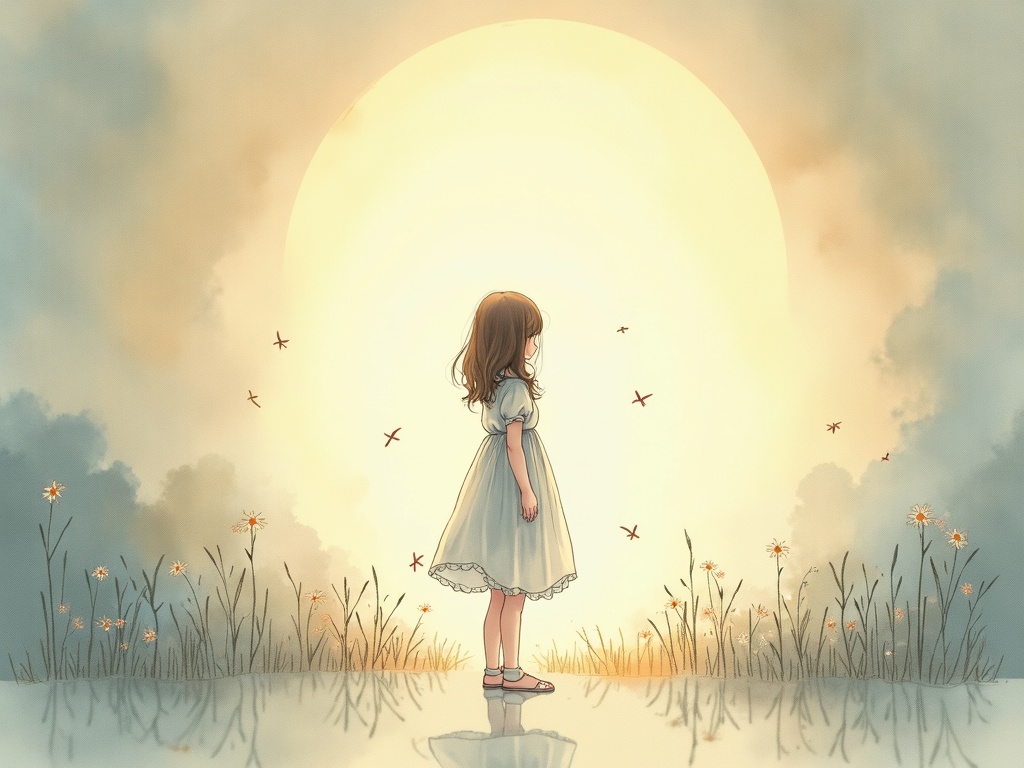 Ilustracja snu: dziewczyna