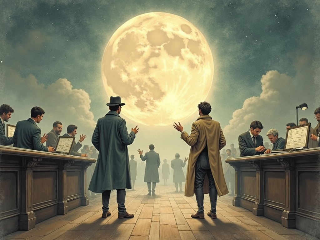 Ilustracja snu: pełna giełda