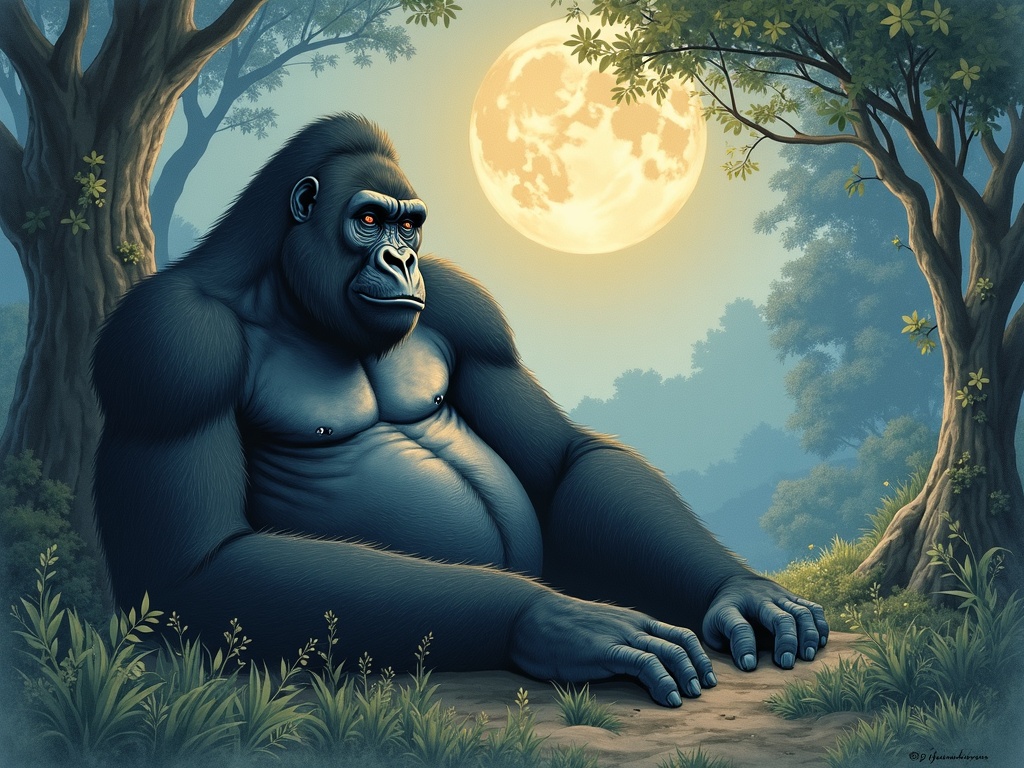 Ilustracja snu: goryl