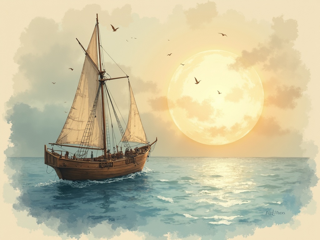 Ilustracja snu: jacht