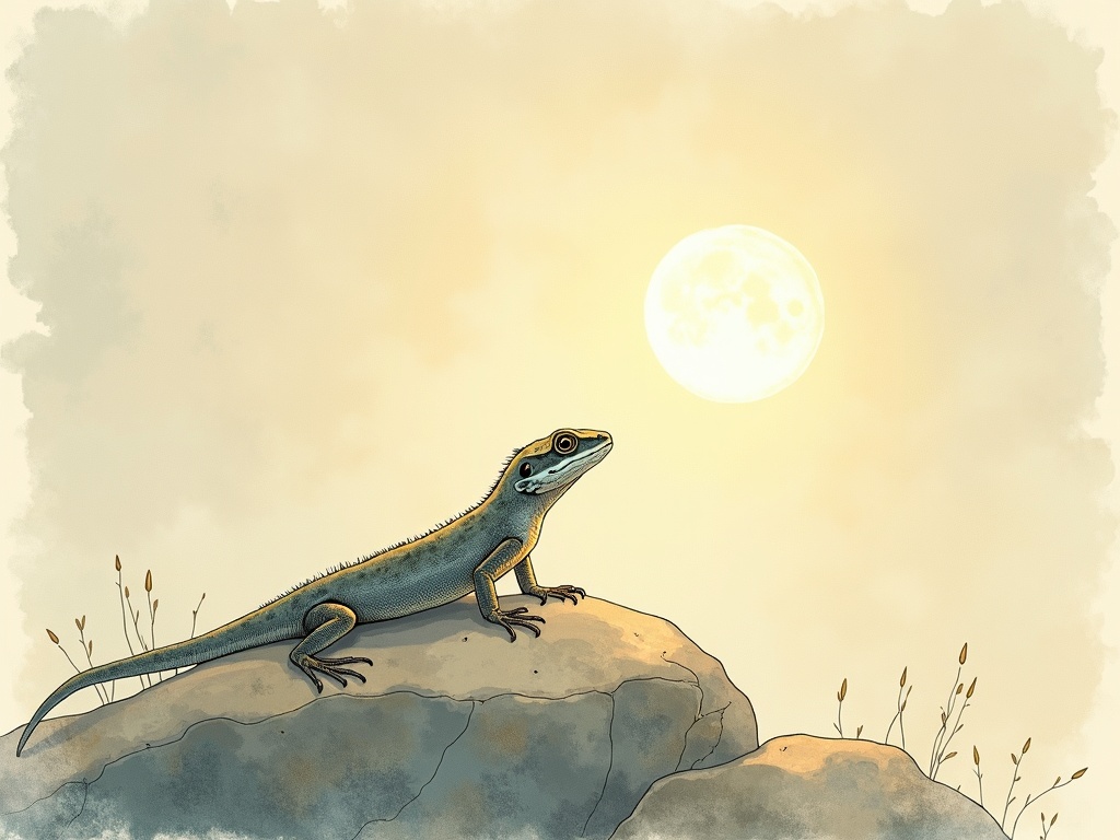 Ilustracja snu: jaszczurka