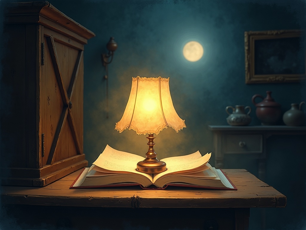 Ilustracja snu: lampa