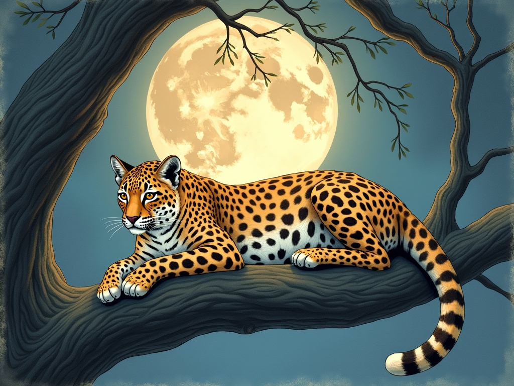 Ilustracja snu: lampart