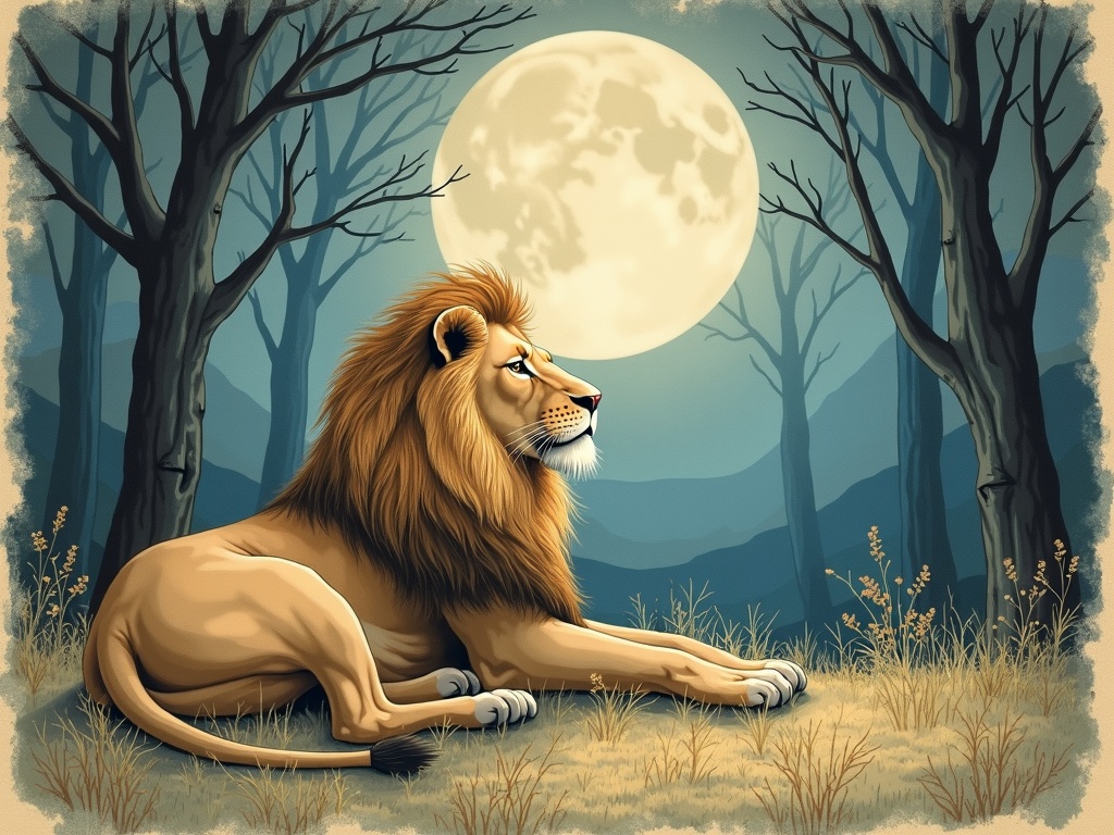 Ilustracja snu: lew