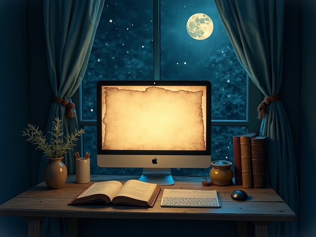 Ilustracja snu: monitor