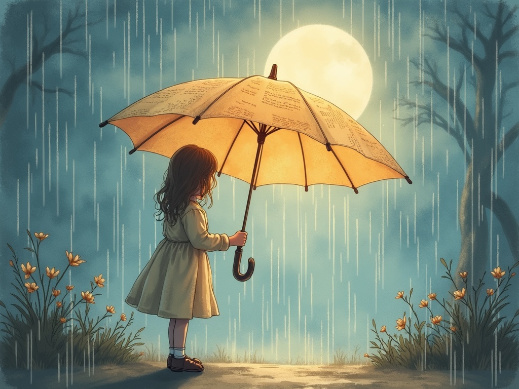 Ilustracja snu: parasol