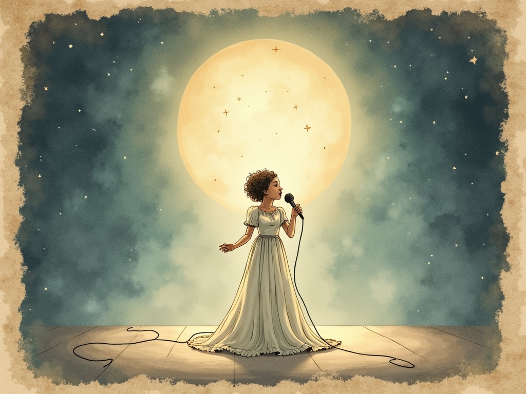 Ilustracja snu: piosenkarz