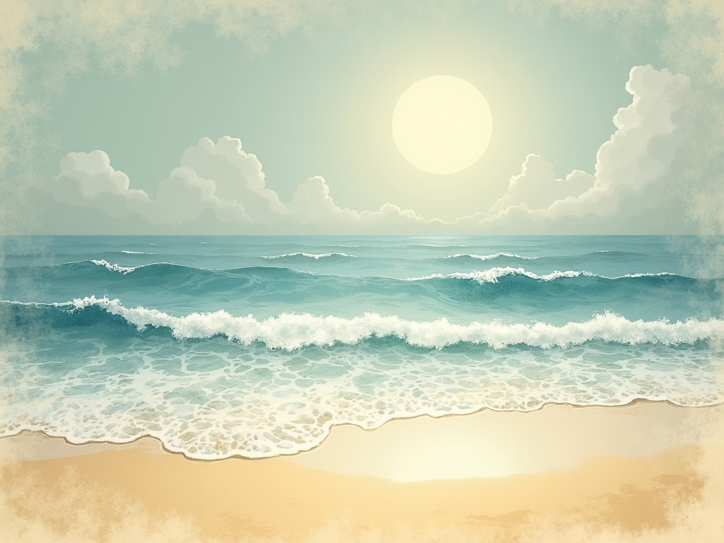Ilustracja snu: plaża