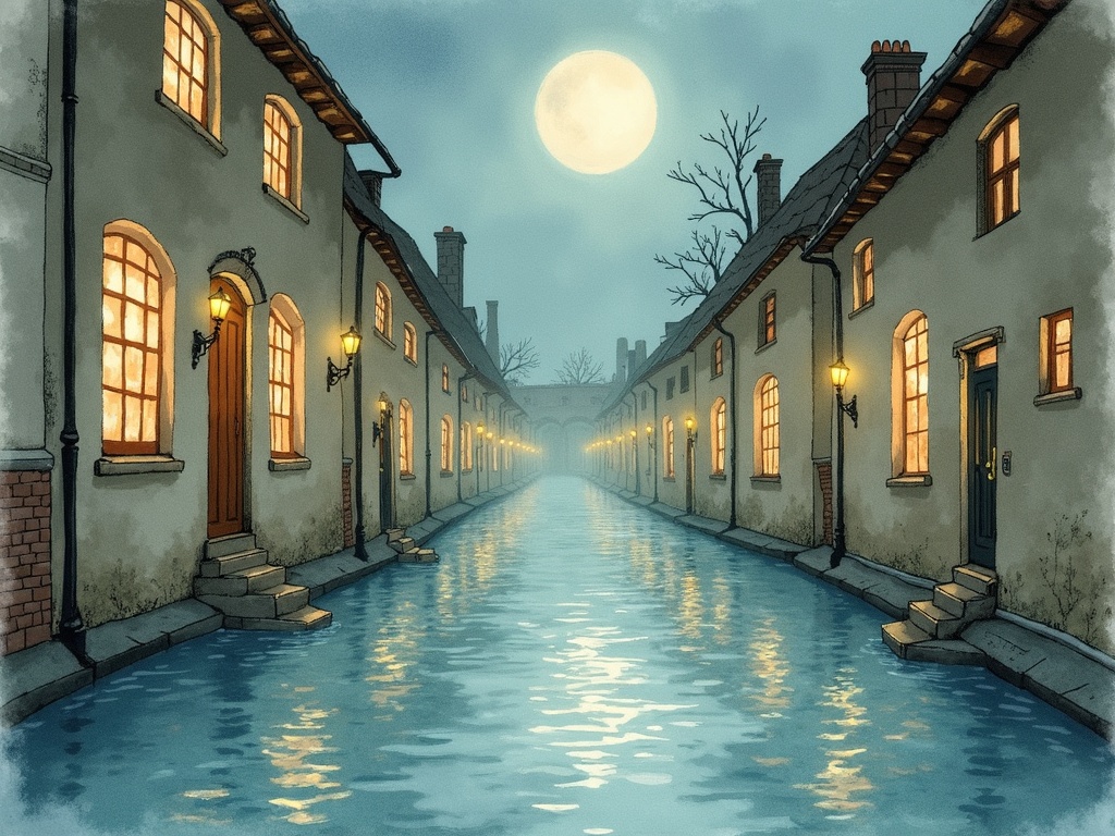 Ilustracja snu: powódź