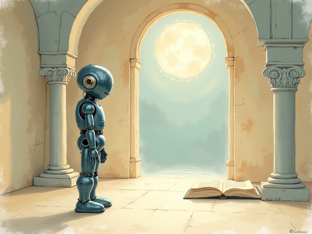 Ilustracja snu: duży robot
