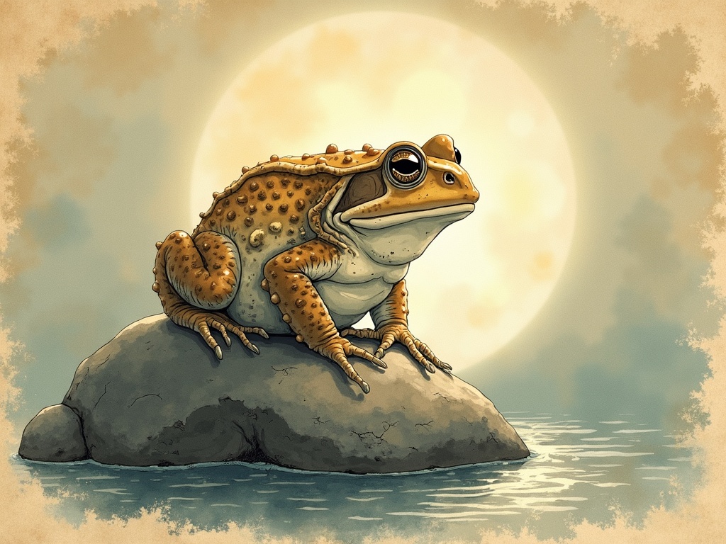 Ilustracja snu: duża ropucha