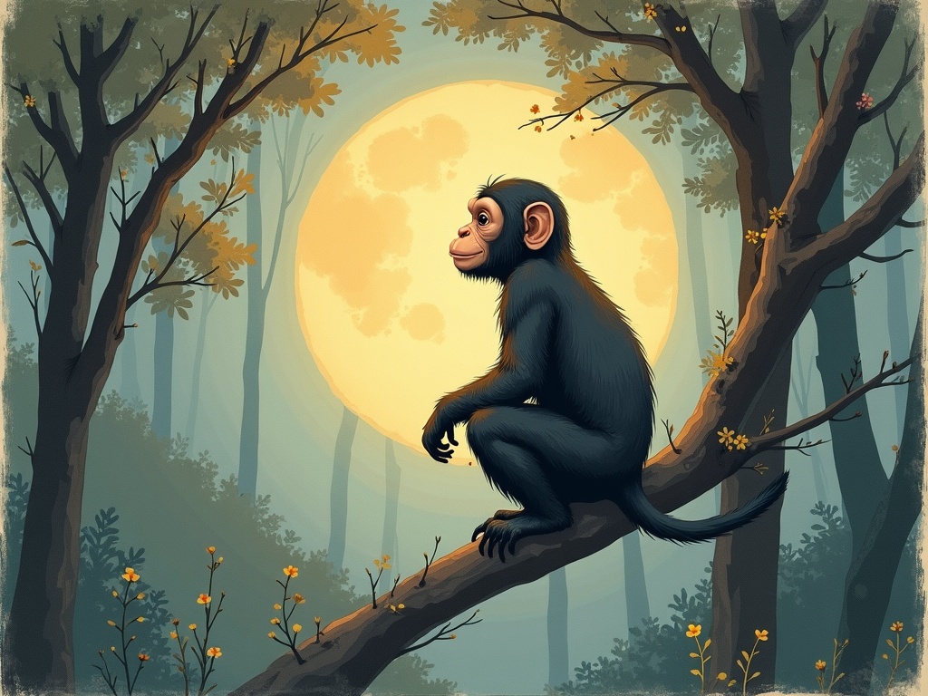 Ilustracja snu: szympans