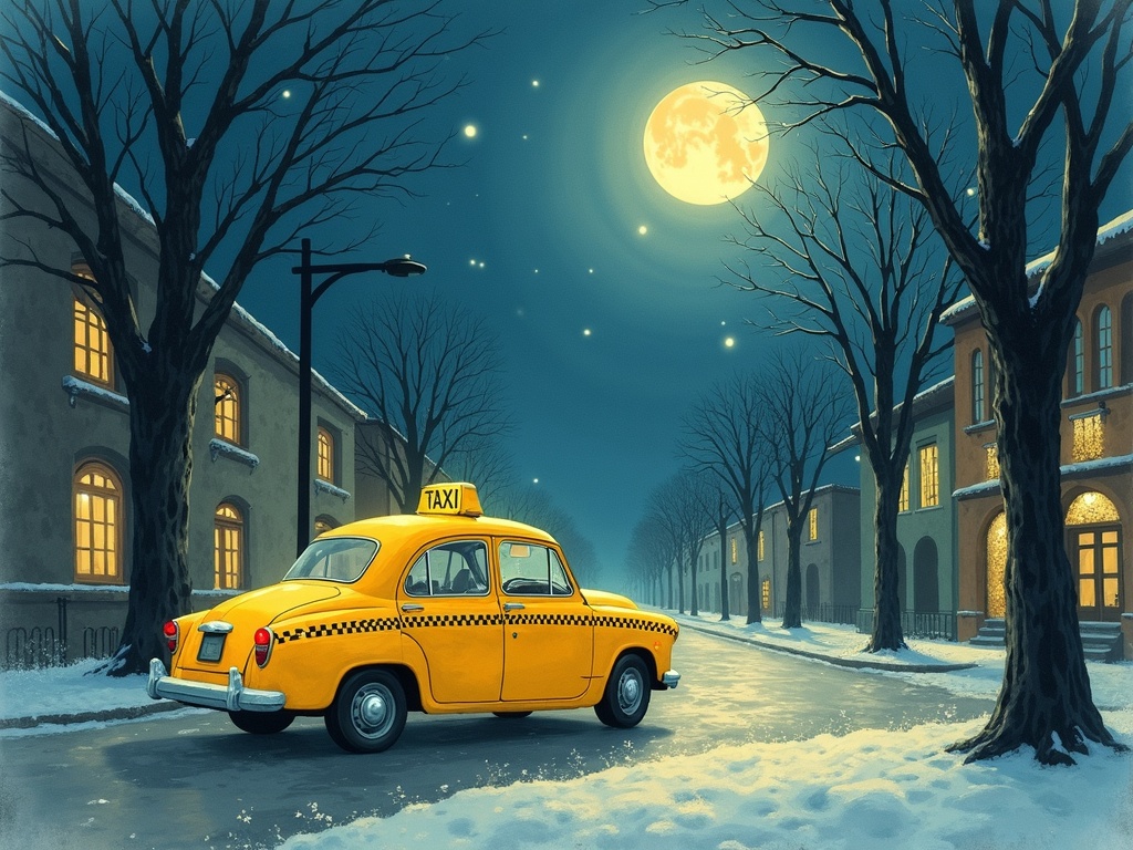 Ilustracja snu: taxi