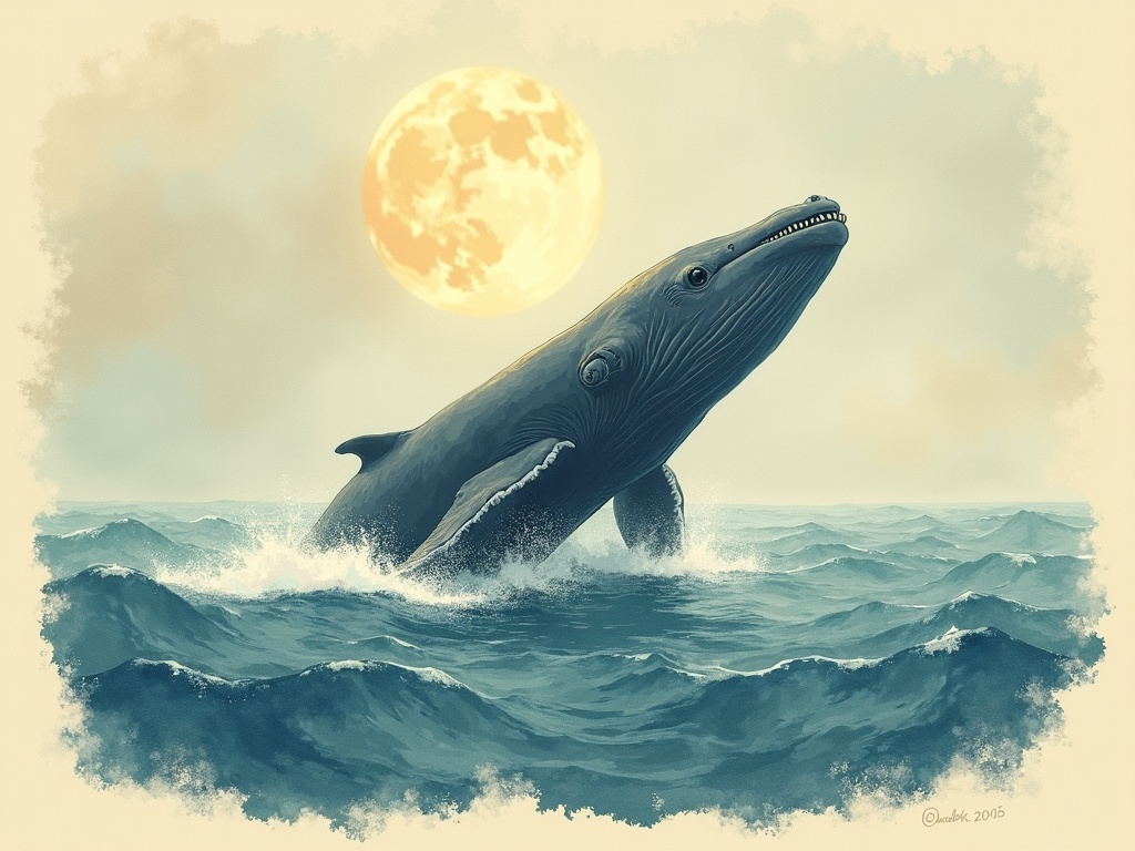 Ilustracja snu: wieloryb