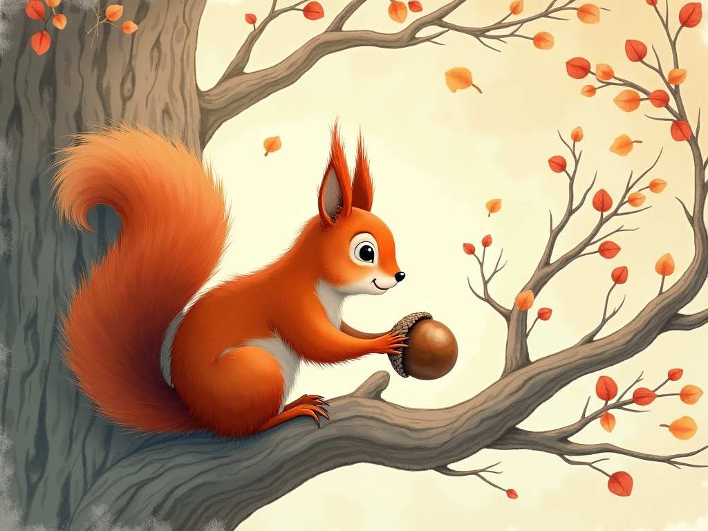Ilustracja snu: wiewiórka