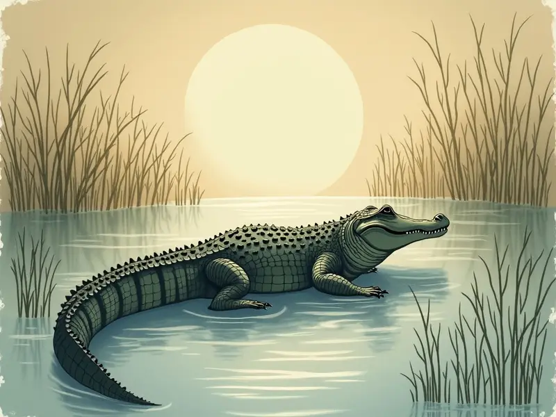 Ilustracja snu: aligator