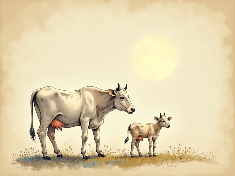 Ilustracja snu: cielę