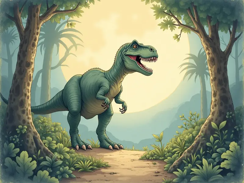 Ilustracja snu: dinozaur
