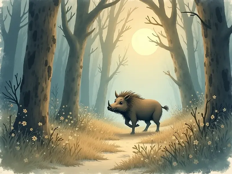 Ilustracja snu: dzik