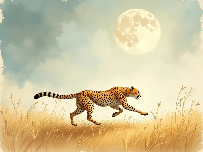 Ilustracja snu: biały gepard
