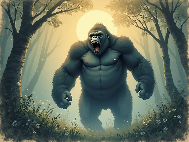 Ilustracja snu: goryl