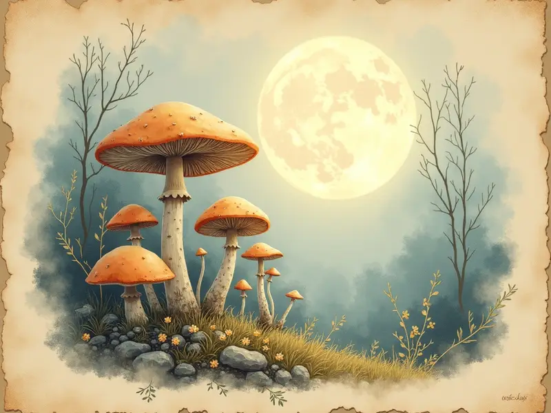 Ilustracja snu: grzyby