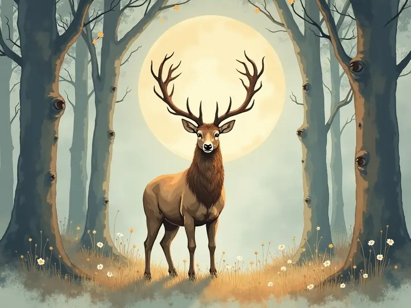 Ilustracja snu: jeleń