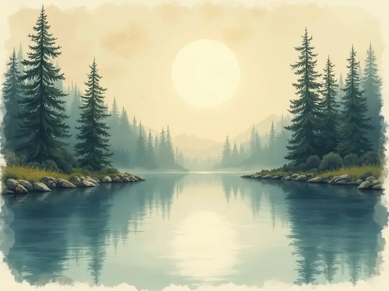 Ilustracja snu: jezioro