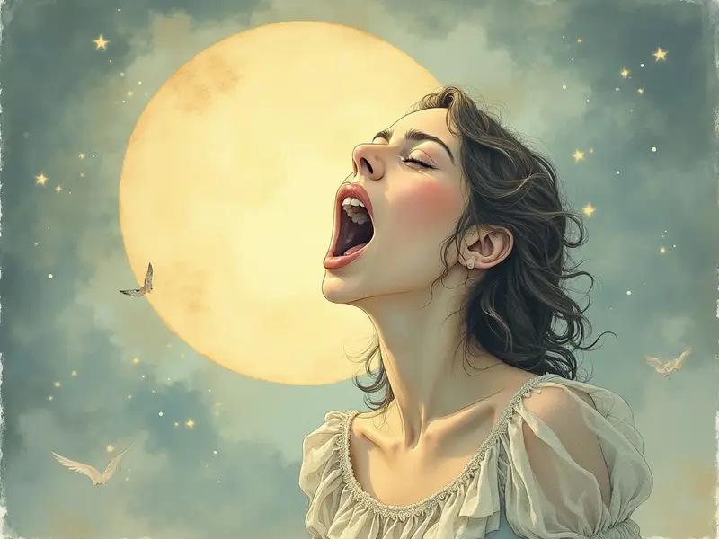 Ilustracja snu: ciemny krzyk