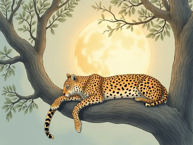 Ilustracja snu: lampart