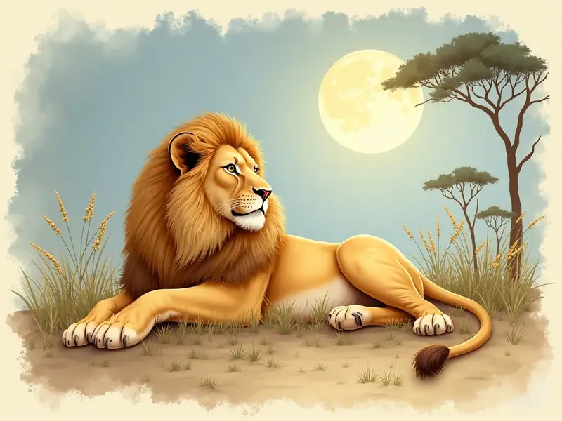 Ilustracja snu: lew