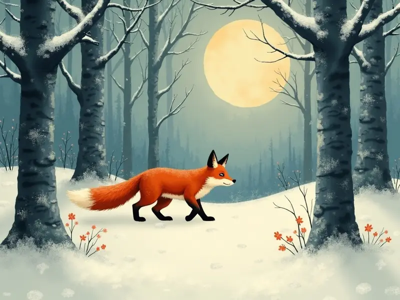 Ilustracja snu: biały lis