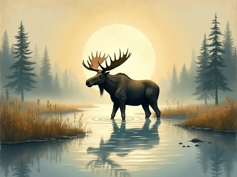 Ilustracja snu: chory łoś