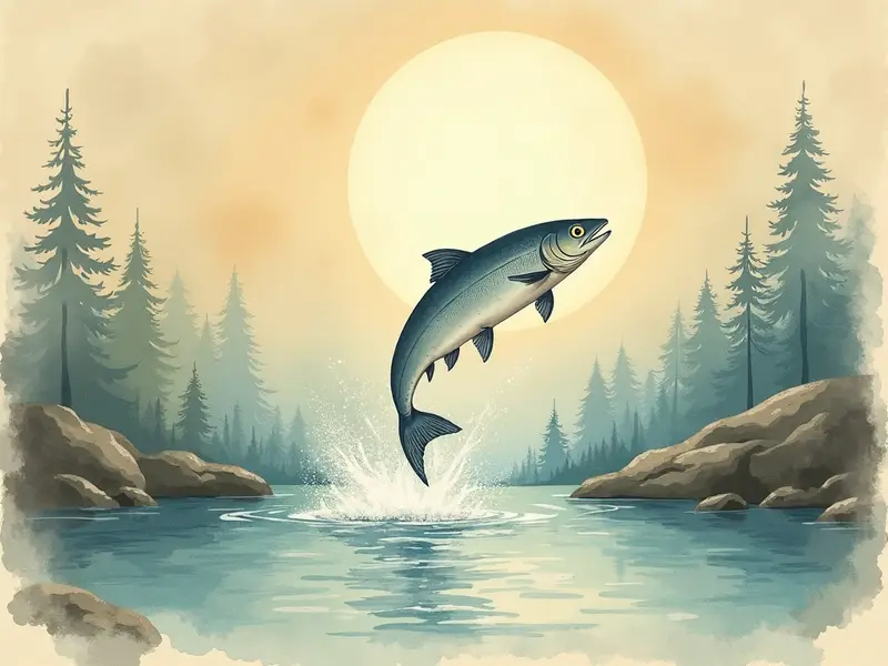 Ilustracja snu: łosoś