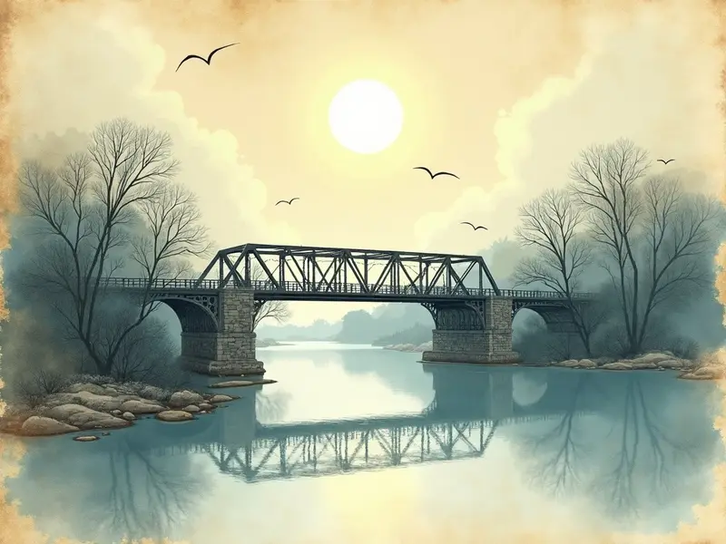 Ilustracja snu: most nocą