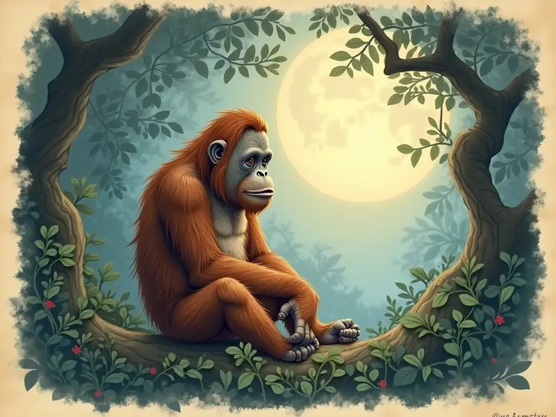 Ilustracja snu: orangutan