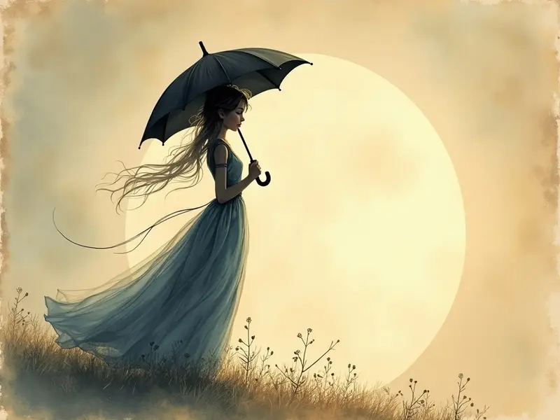 Ilustracja snu: parasol