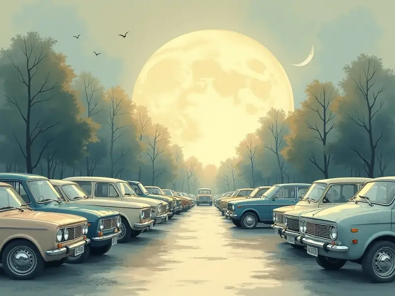 Ilustracja snu: ciemny parking