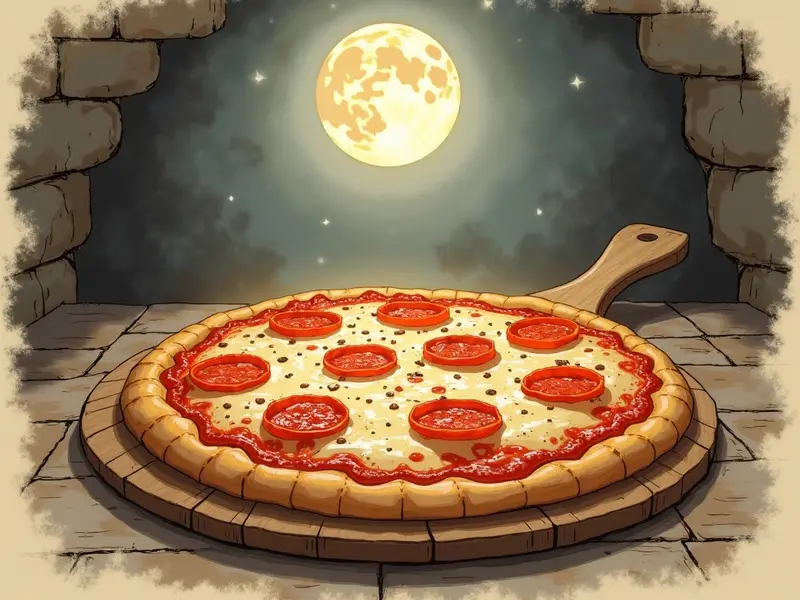Ilustracja snu: pizza