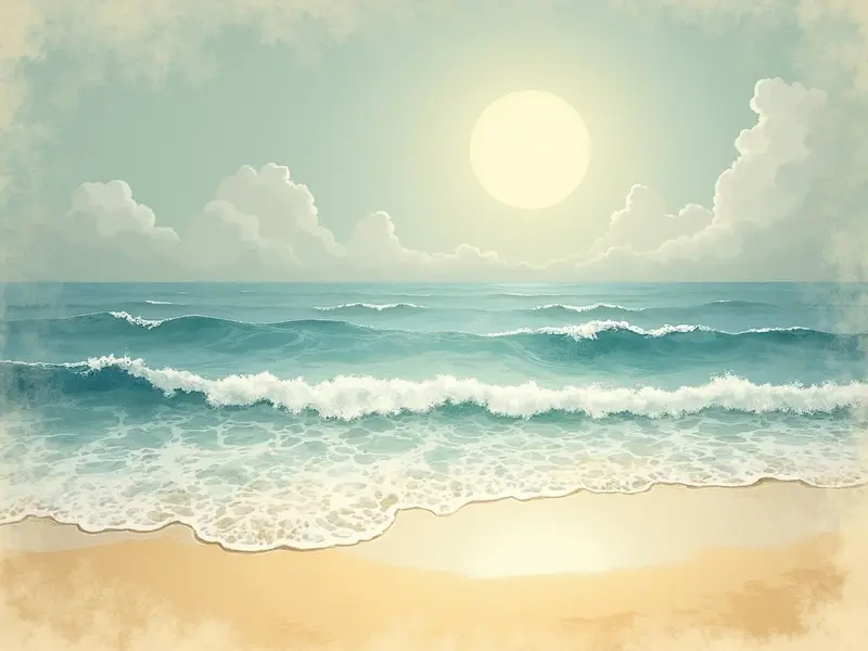 Ilustracja snu: plaża