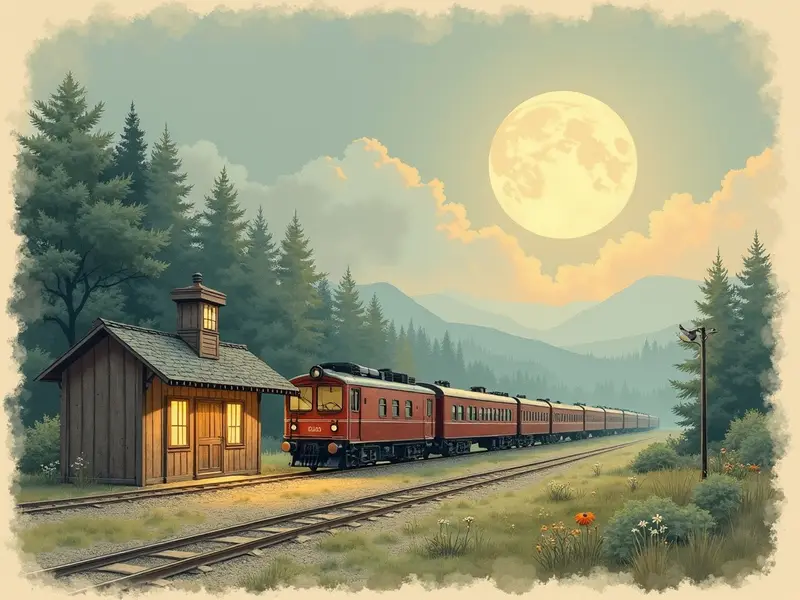 Ilustracja snu: pociąg