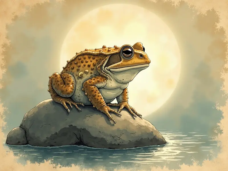 Ilustracja snu: biała ropucha