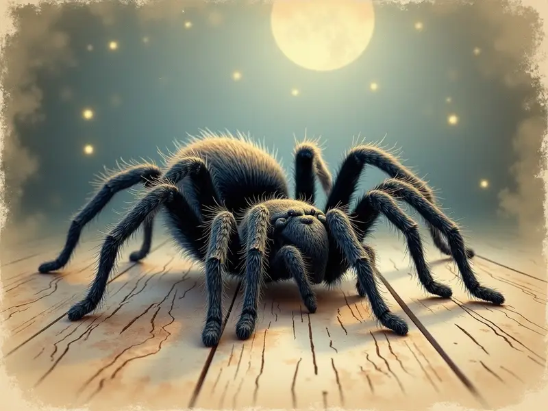 Ilustracja snu: biała tarantula