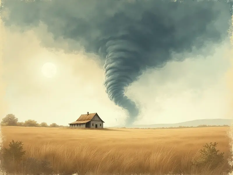 Ilustracja snu: słabe tornado