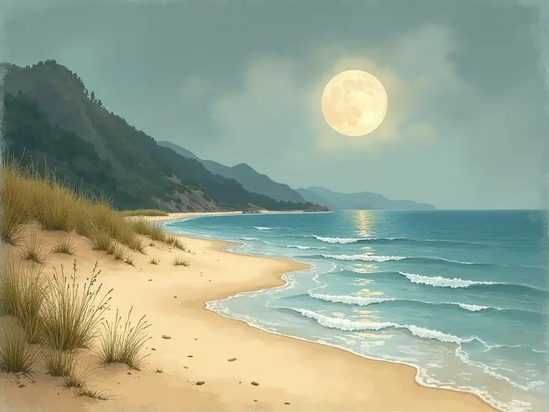Ilustracja snu: wybrzeże